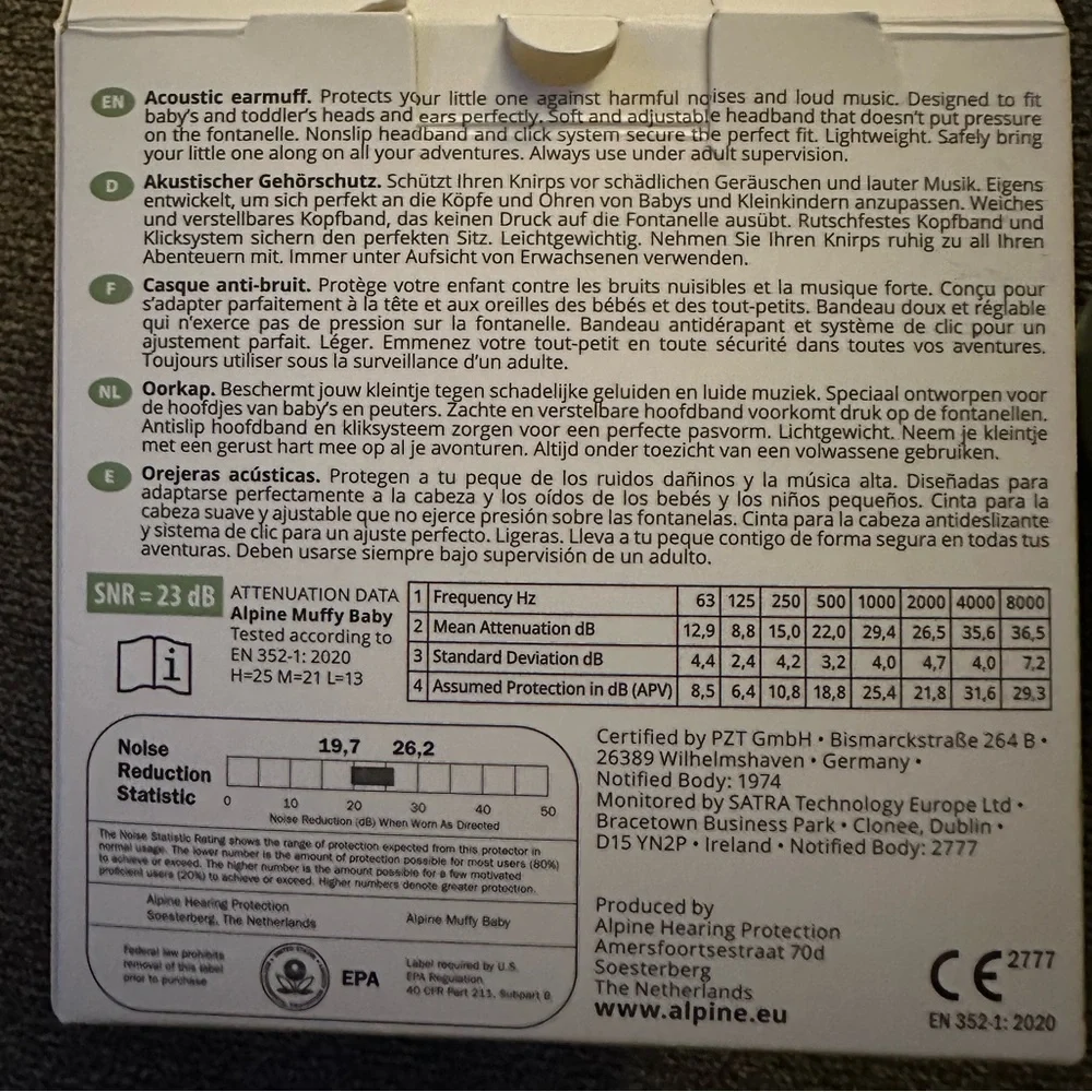 Alpine Muffy Baby Ear Protection - Picture 8 of 13